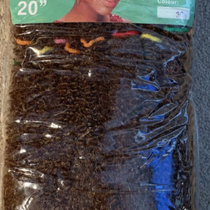 Back view of a pack of Darling natural kinky twists extension