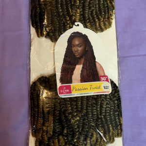 back view of a pack of lush hair passion twist colour 1/27