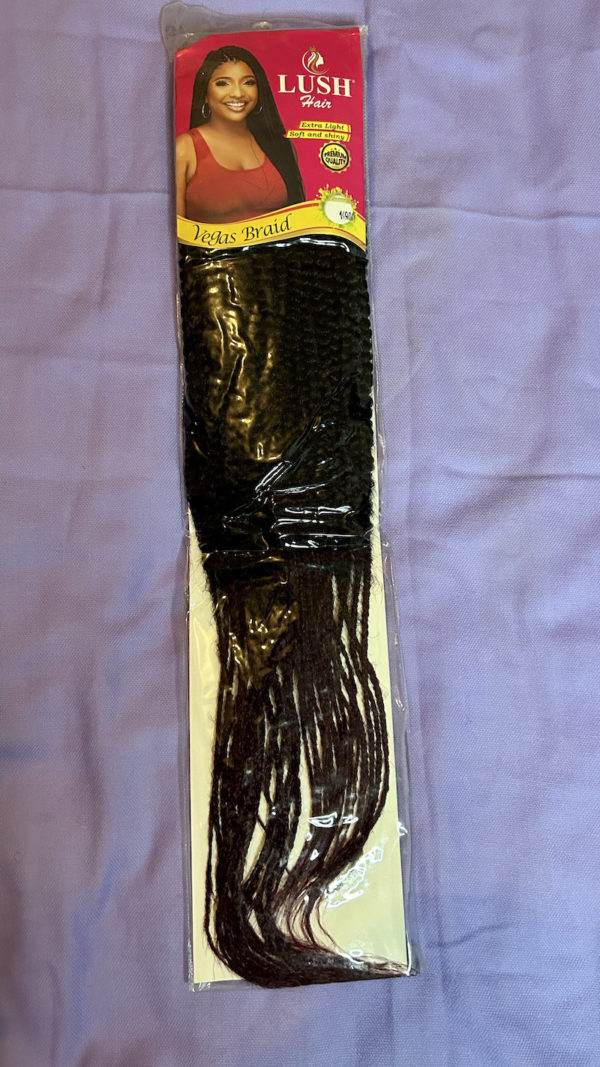 A pack of lush hair vegas braids crotchet extension