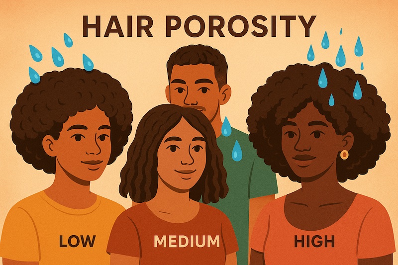 Illustration of hair porosity
