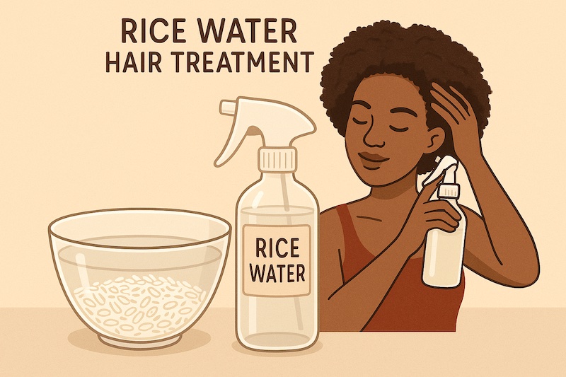 Illustration of rice water treatment