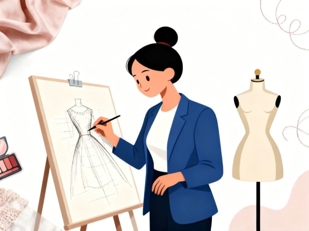 fashion designer at work